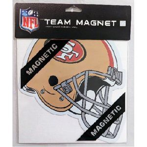 🏈🆕 SAN FRANCISCO 49ERS HELMET  LOGO AUTO MAGNET - 8 INCH - NFL - MEN
